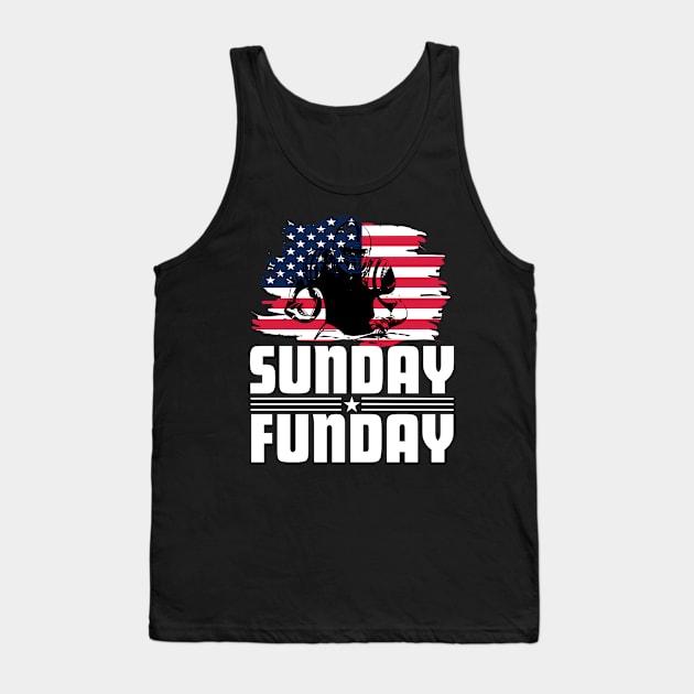 American Football Fan - Sunday funny Tank Top by JunThara